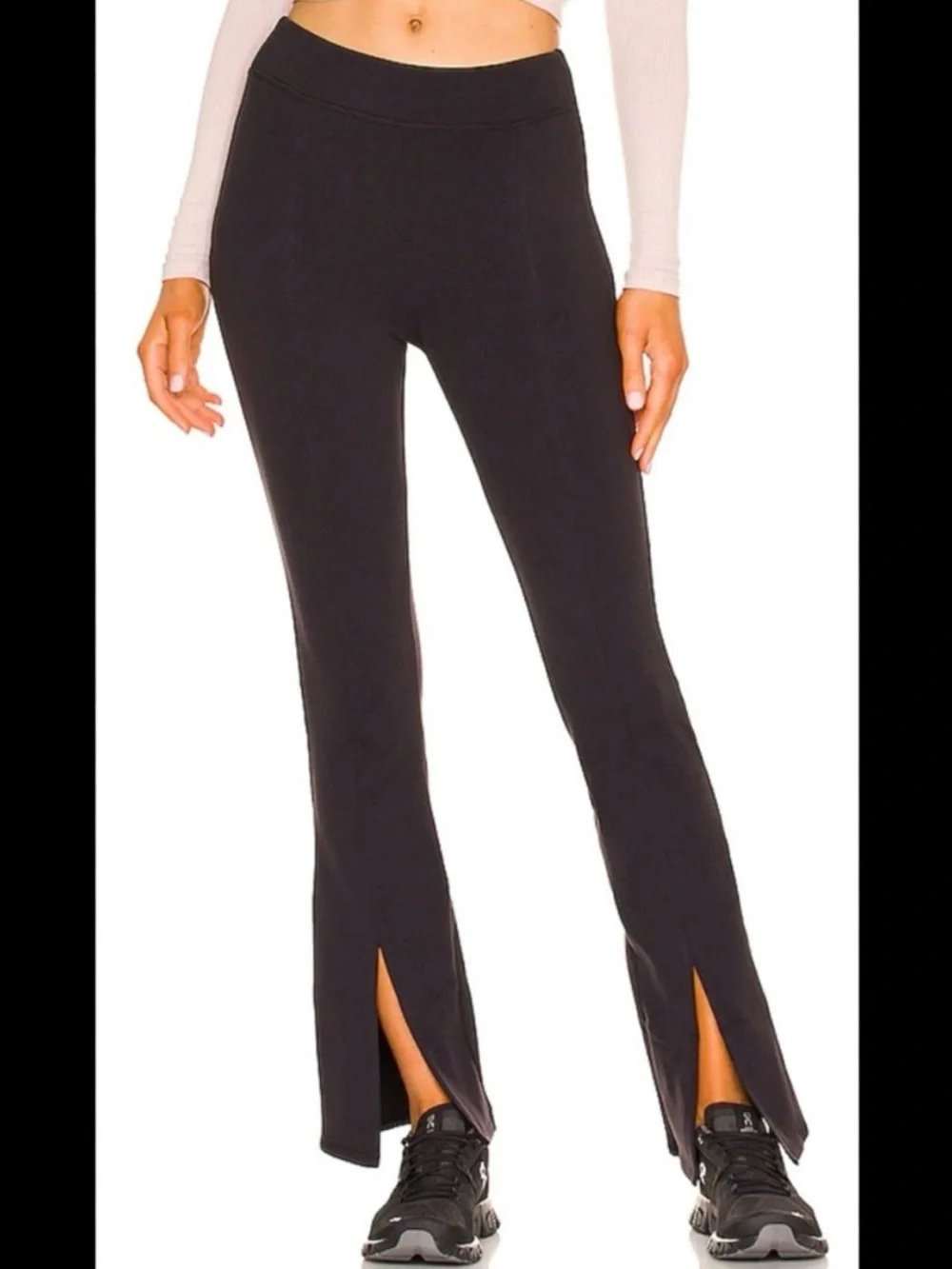 Alo 7/8 Airbrush High Waist Flutter Legging in Black Small